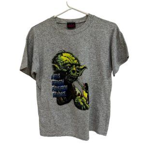 1996 STAR-WARS ROTJ “A Jedi’s Strength”  T-Shirt RARE GREY XL Youth